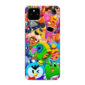 Чехлы Brawl Stars для Google Pixel 4a 5G (AlphaPrint) (Герої Бравл Старс)