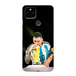 Чехлы для Google Pixel 4a 5G (Leo чемпион) (AlphaPrint) (Кубок Месси)