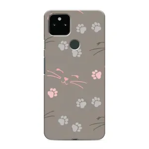 Чехол с рисунком кот на Google Pixel 4a 5G (Лапы и усы)