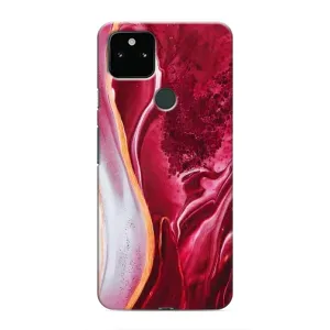 Чехол с принтом «Мрамор красный» для Google Pixel 4a 5G