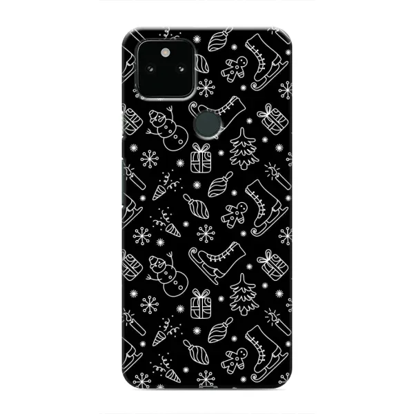 Чехол с принтом «Новогодний фон» для Google Pixel 4a 5G