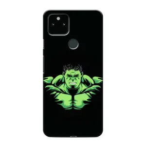 Чехлы с героями Марвел Google Pixel 4a 5G (VPrint) (Зелёный Халк)