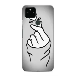 Чохол з принтом для Google Pixel 4a 5G (AlphaPrint - Знак сердечка) (Значок Love)
