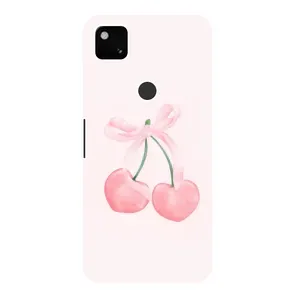 Чехол с розовым рисунком для Google Pixel 4a (Розовые вишни)