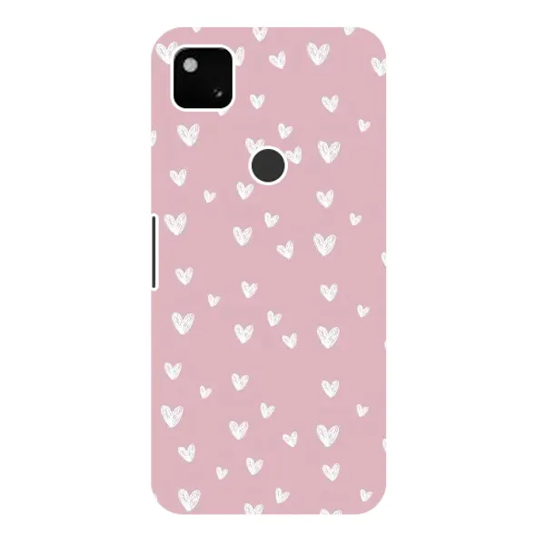 Чохол з принтом «Сердечки на рожевому» для Google Pixel 4a Чохол з принтом «Сердечки на рожевому» для Google Pixel 4a
