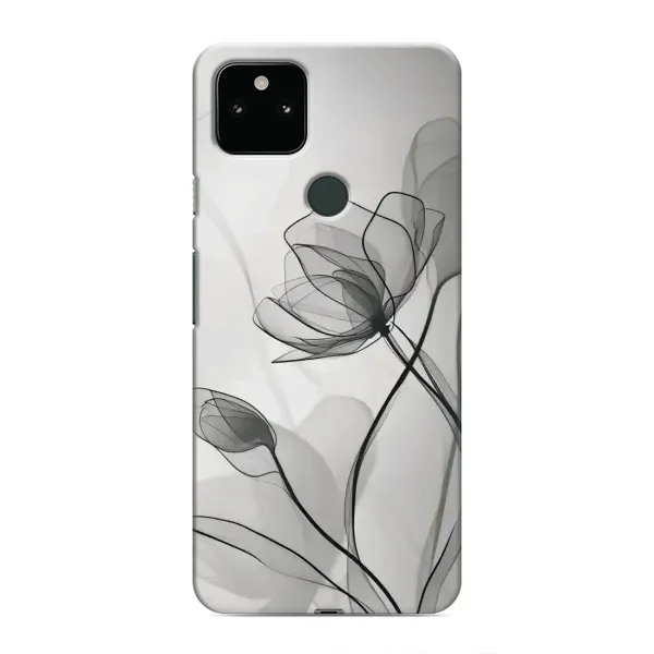 Чехол с принтом «Черные цветы» для Google Pixel 5