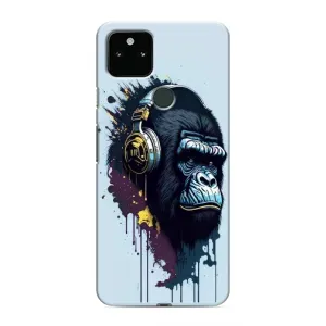 Чохол з Мавпами Google Pixel 5 - (AlphaPrint) (Горила в навушниках)