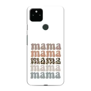 Чехол с принтом «Текстовый коллаж мама» для Google Pixel 5