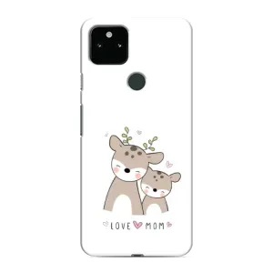 Чехол с принтом «Оленята мама и малыш» для Google Pixel 5