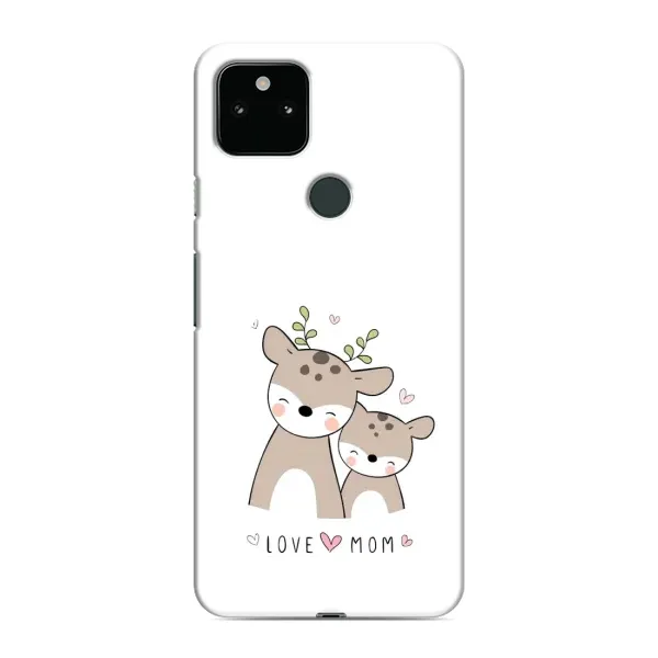 Чехол с принтом «Оленята мама и малыш» для Google Pixel 5