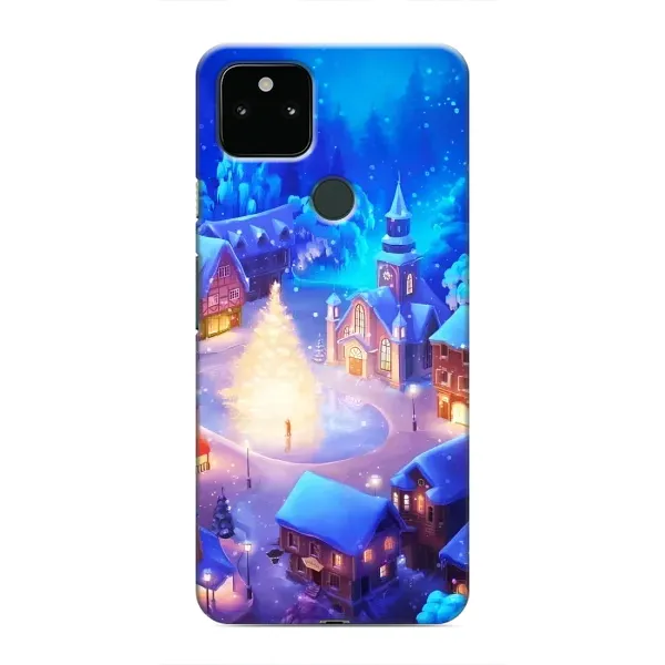 Чехол с принтом «Рождественский город» для Google Pixel 5