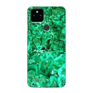 Мраморный чехол на Google Pixel 5 (VPrint) (Салатный Мрамор)