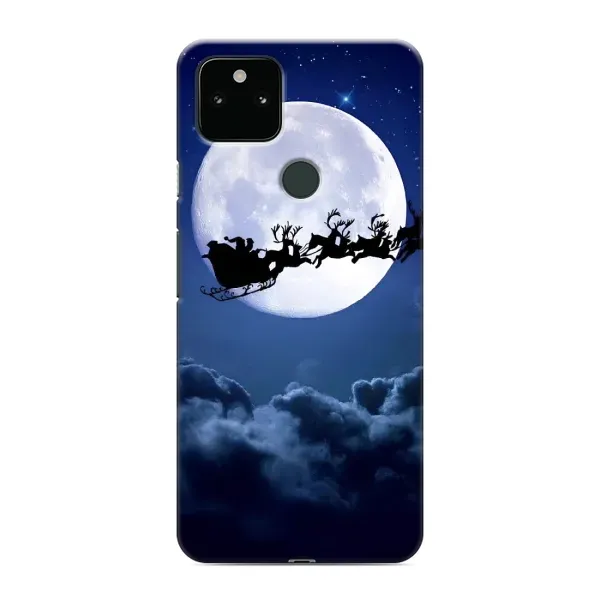 Чохол з принтом «Санта - місяць» для Google Pixel 5 Чохол з принтом «Санта - місяць» для Google Pixel 5