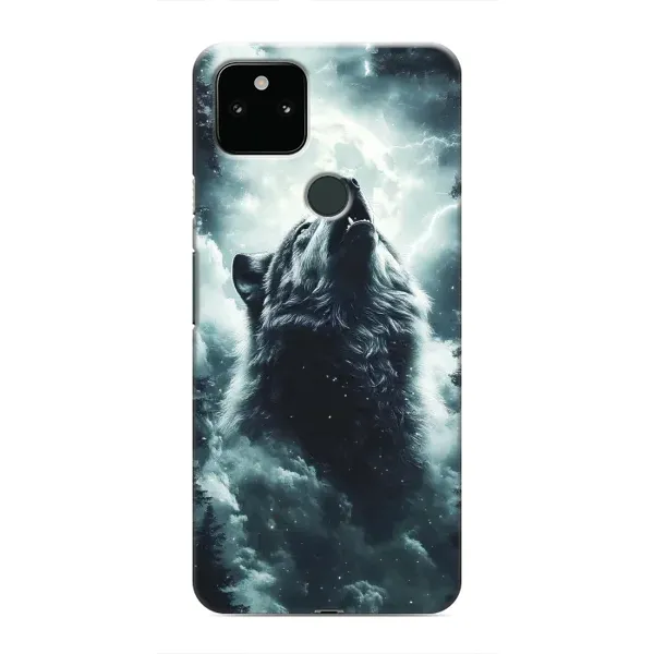 Чохол з принтом «Вовк у хмарах» для Google Pixel 5