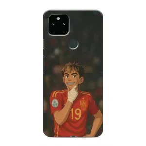 Чехол с футболистом Ламин Ямаль Google Pixel 5 (Ямаль аниме)