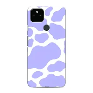 Чохол з принтом корови на Google Pixel 5a 5G (Фіолетова Бурьонка)