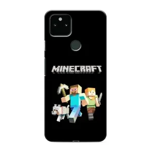 Чехол Майнкрафт на Google Pixel 5a 5G (AlphaPrint) Minecraft (герои Minecraft)