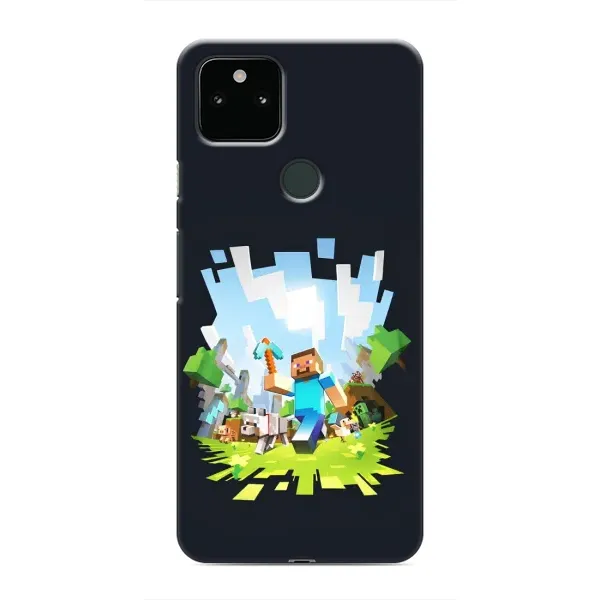 Чехол с принтом «персонажи Minecraft» для Google Pixel 5a 5G