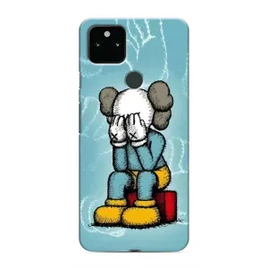 Чехлы для Google Pixel 5a 5G - Bearbrick Louis Vuitton (PREMIUMPrint) (Плач Bearbrick)