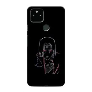 Чехлы на тему: Итачи Учиха для Google Pixel 5a 5G (AlphaPrint) (силуэт Итачи)