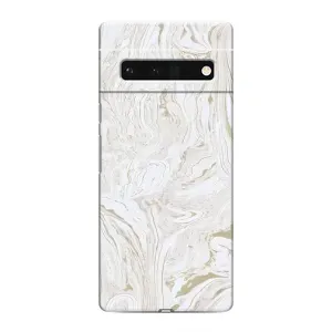 Мраморный чехол на Google Pixel 6 Pro (VPrint) (Белый мрамор)