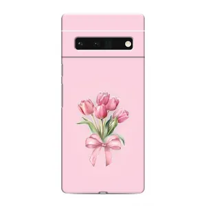 Чехол с розовым рисунком для Google Pixel 6 Pro (Букет цветов)