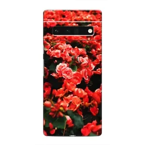 Чехлы с Цветами для Google Pixel 6 Pro (VPrint) (Цветы красные)