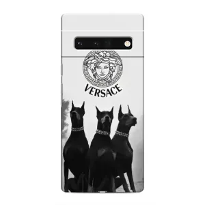 Чехлы VERSACE для Гугл Пиксель 6 Про (PREMIUMPrint) (Доберман Версаче)