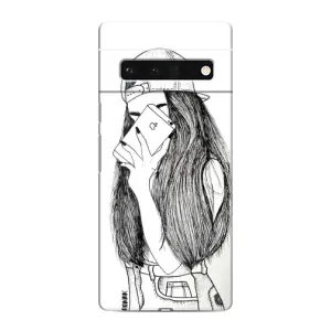Чехол с печатью для Google Pixel 6 Pro - (Мода) (AlphaPrint) (Фото девочки)
