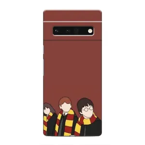 Чехлы с Гарри Поттером для Google Pixel 6 Pro (AlphaPrint) (Гарри с друзьями)