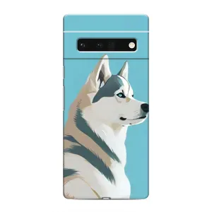 Чехол с Хаски для Google Pixel 6 Pro - (AlphaPrint) (Хаски арт)