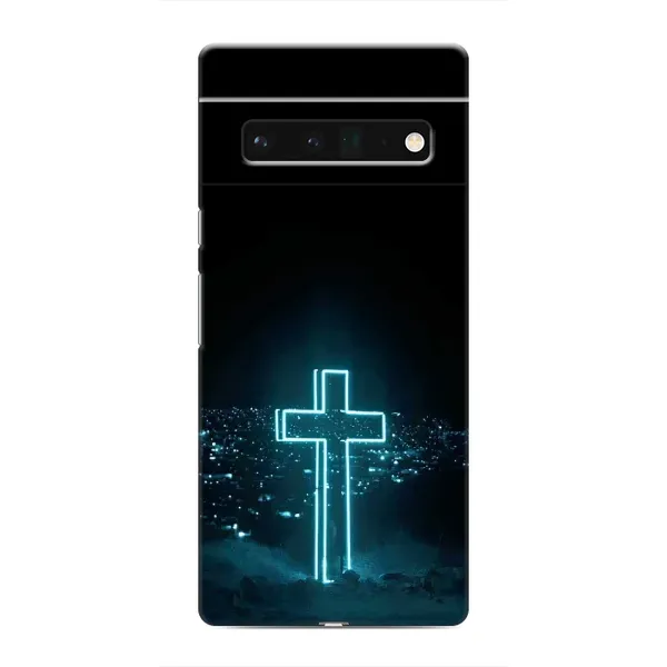 Чехол с принтом «Крест и город» для Google Pixel 6 Pro