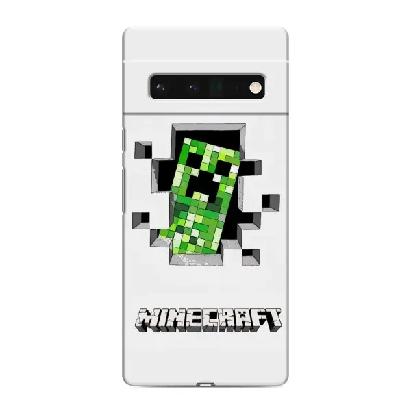 Чехол с принтом «крипер Майнкрафт» для Google Pixel 6 Pro Чехол с принтом «крипер Майнкрафт» для Google Pixel 6 Pro