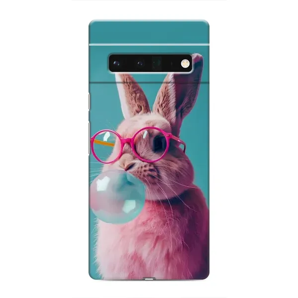 Чехол с принтом «Кролик в очках» для Google Pixel 6 Pro