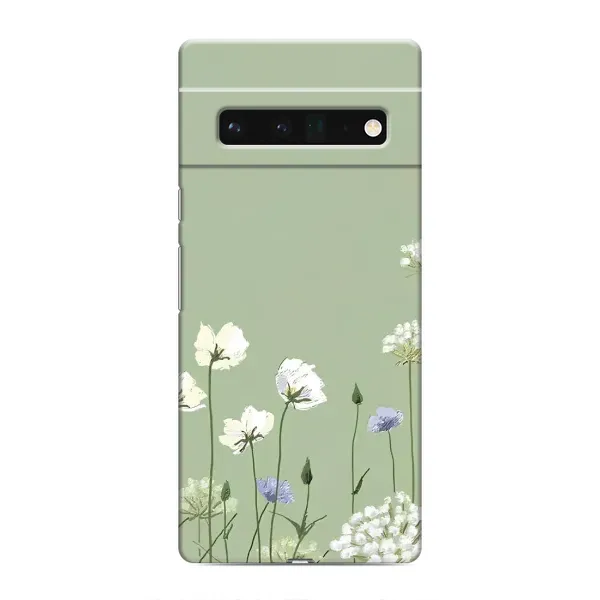 Чехол с принтом «Цветы на зеленом» для Google Pixel 6 Pro