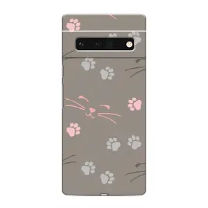 Чехол с рисунком кот на Google Pixel 6 Pro (Лапы и усы)