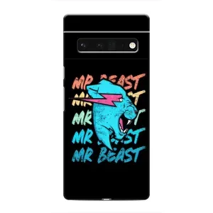 Чехлы Мистер Бист для Гугл Пиксель 6 Про (logo Mr beast)