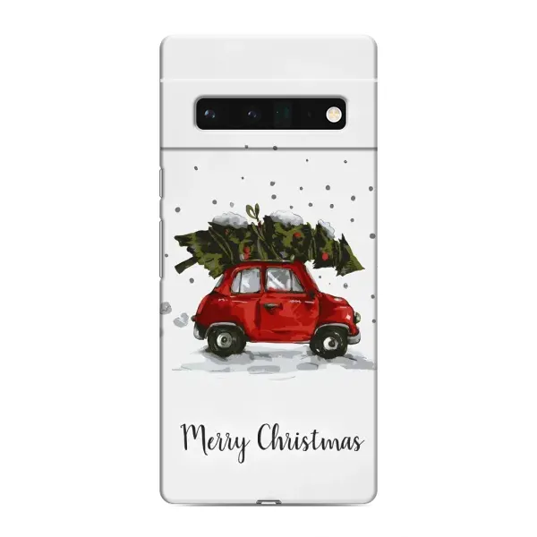 Чехол с принтом «Машина с елкой» для Google Pixel 6 Pro Чехол с принтом «Машина с елкой» для Google Pixel 6 Pro