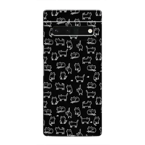 Чехол с принтом для Google Pixel 6 Pro (AlphaPrint) Модные коты (Меленькие котики)
