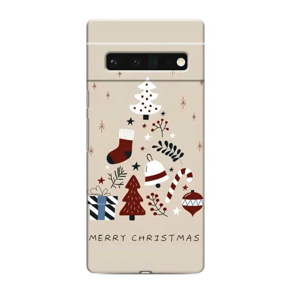 Чехол с принтом «Merry Christmas» для Google Pixel 6 Pro Чехол с принтом «Merry Christmas» для Google Pixel 6 Pro