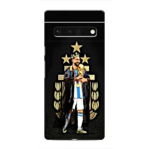 Чехлы для Google Pixel 6 Pro (Leo чемпион) (AlphaPrint) (Месси Король)