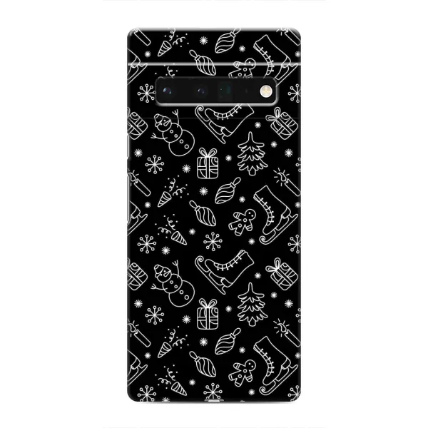 Чехол с принтом «Новогодний фон» для Google Pixel 6 Pro