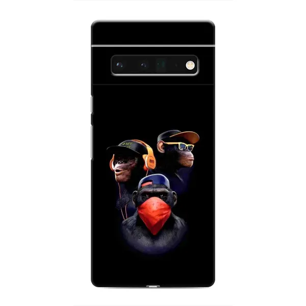 Чехол с принтом «Три обезьяны» для Google Pixel 6 Pro