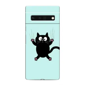 Чехол с принтом для Google Pixel 6 Pro (AlphaPrint) Модные коты (Падающий кот)