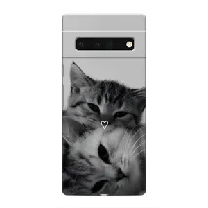Чехол с рисунком кот на Google Pixel 6 Pro (Пара котов)