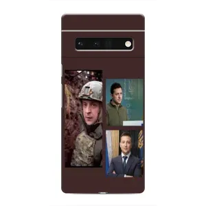 Чехол для Google Pixel 6 Pro (AlphaPrint - с принтом Зеленского) (Президент)