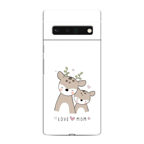 Чохол з принтом «Оленята мама і малюк» для Google Pixel 6 Pro