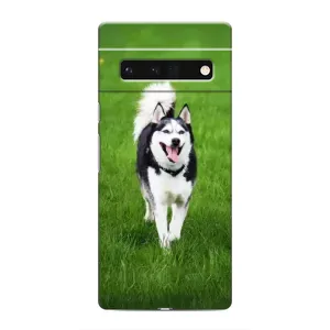 Чехол с Хаски для Google Pixel 6 Pro - (AlphaPrint) (Радостный Хаски)