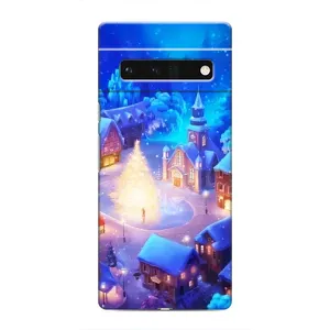 Рождественские Чехлы для Google Pixel 6 Pro (VPrint) (Рождественский город)