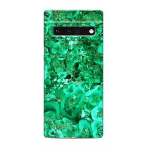 Мраморный чехол на Google Pixel 6 Pro (VPrint) (Салатный Мрамор)